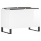 vidaXL Δισκοθήκη Γυαλιστερή Λευκή 74,5x38x48 εκ. Επεξεργασμένο Ξύλο