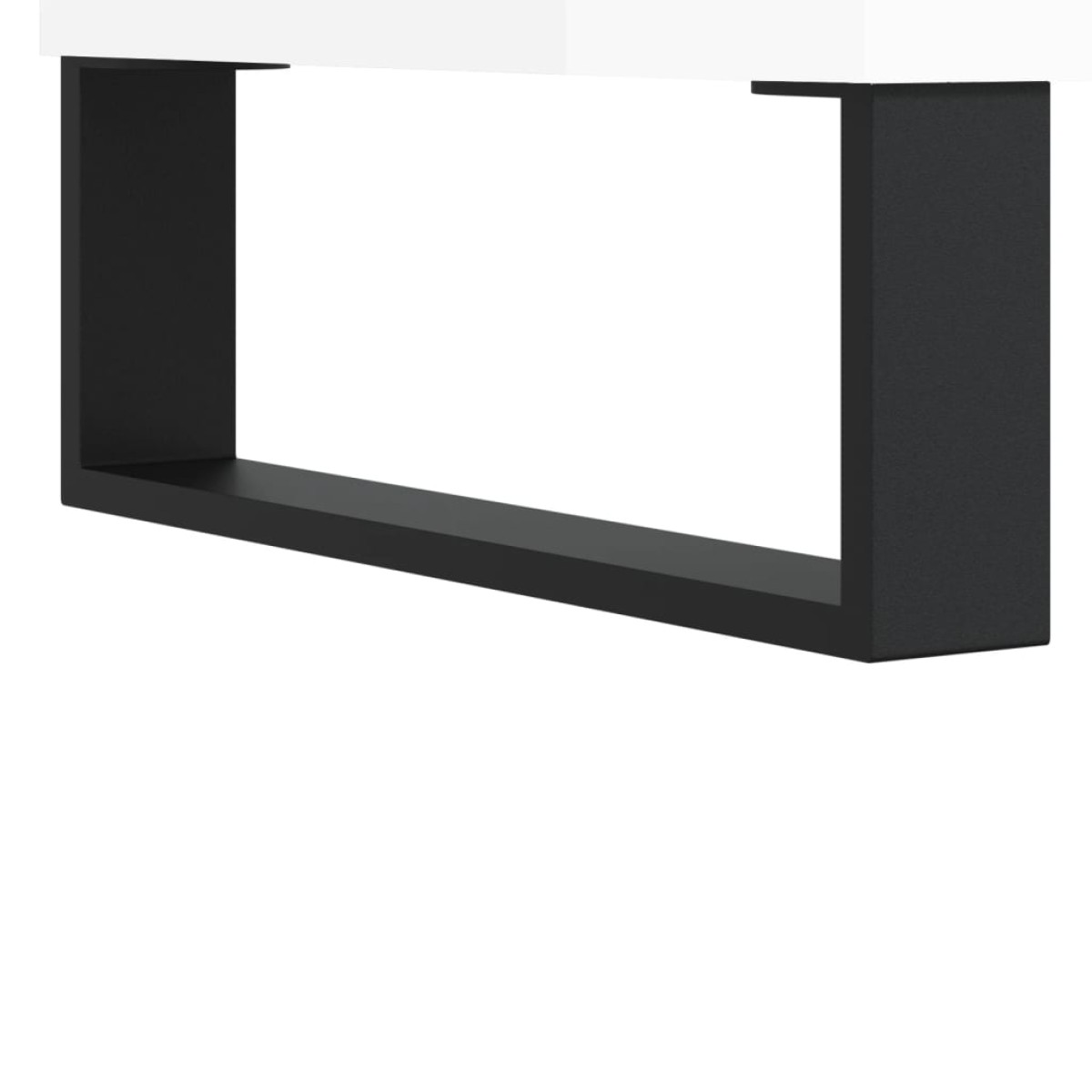 vidaXL Δισκοθήκη Γυαλιστερή Λευκή 74,5x38x48 εκ. Επεξεργασμένο Ξύλο
