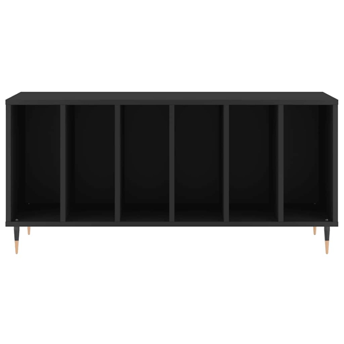 vidaXL Έπιπλο Δίσκων Μαύρο 100 x 38 x 48 εκ. από Επεξεργασμένο Ξύλο