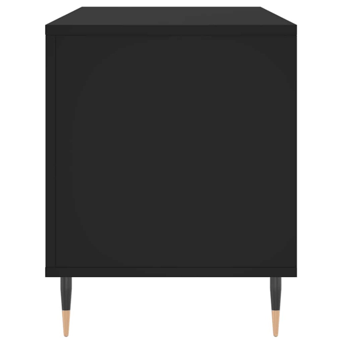 vidaXL Έπιπλο Δίσκων Μαύρο 100 x 38 x 48 εκ. από Επεξεργασμένο Ξύλο