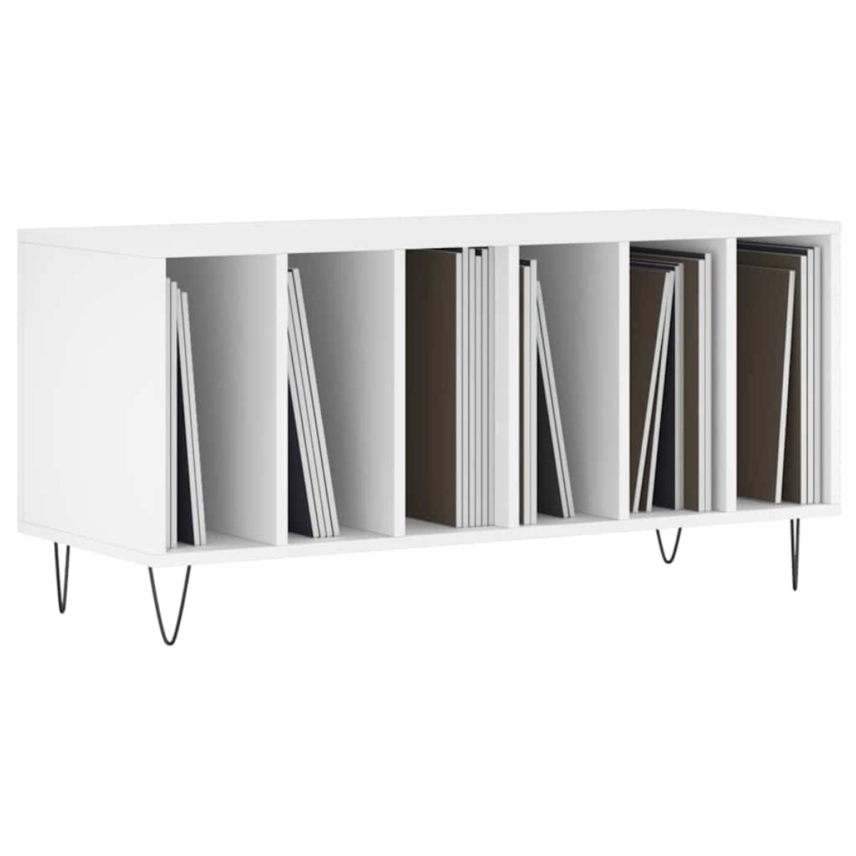 vidaXL Έπιπλο Δίσκων Λευκό 100 x 38 x 48 εκ. από Επεξεργασμένο Ξύλο