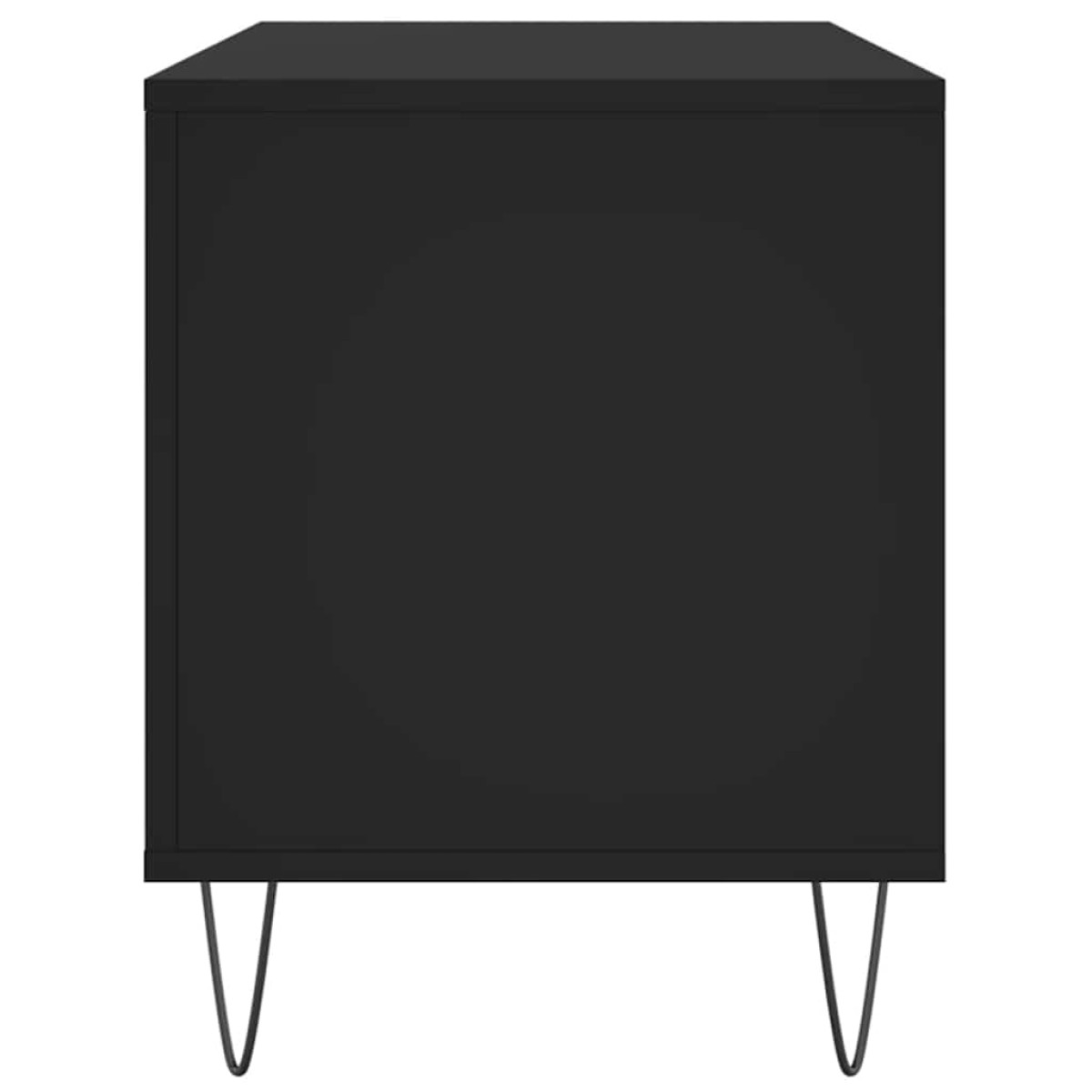 vidaXL Έπιπλο Δίσκων Μαύρο 100 x 38 x 48 εκ. από Επεξεργασμένο Ξύλο