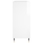 vidaXL Δισκοθήκη Γυαλιστερή Λευκή 84,5 x 38x 89 εκ. από Επεξεργ. Ξύλο