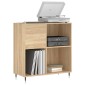 vidaXL Δισκοθήκη Sonoma Δρυς 84,5 x 38 x 89 εκ. από Επεξεργασμένο Ξύλο