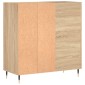 vidaXL Δισκοθήκη Sonoma Δρυς 84,5 x 38 x 89 εκ. από Επεξεργασμένο Ξύλο