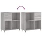 vidaXL Δισκοθήκη Γκρι Sonoma 84,5 x 38 x 89 εκ. από Επεξεργασμένο Ξύλο