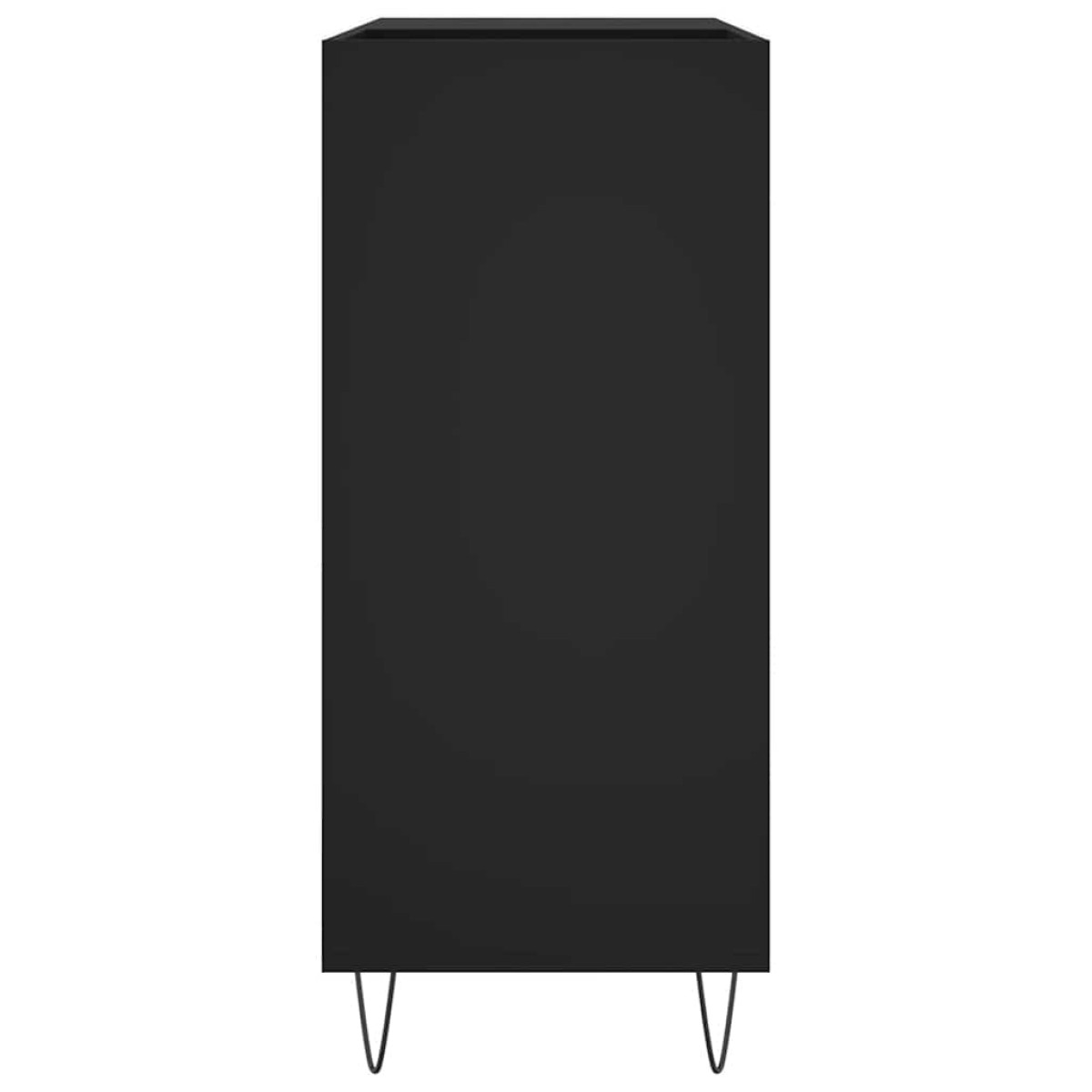 vidaXL Δισκοθήκη Μαύρη 84,5 x 38 x 89 εκ. από Επεξεργασμένο Ξύλο