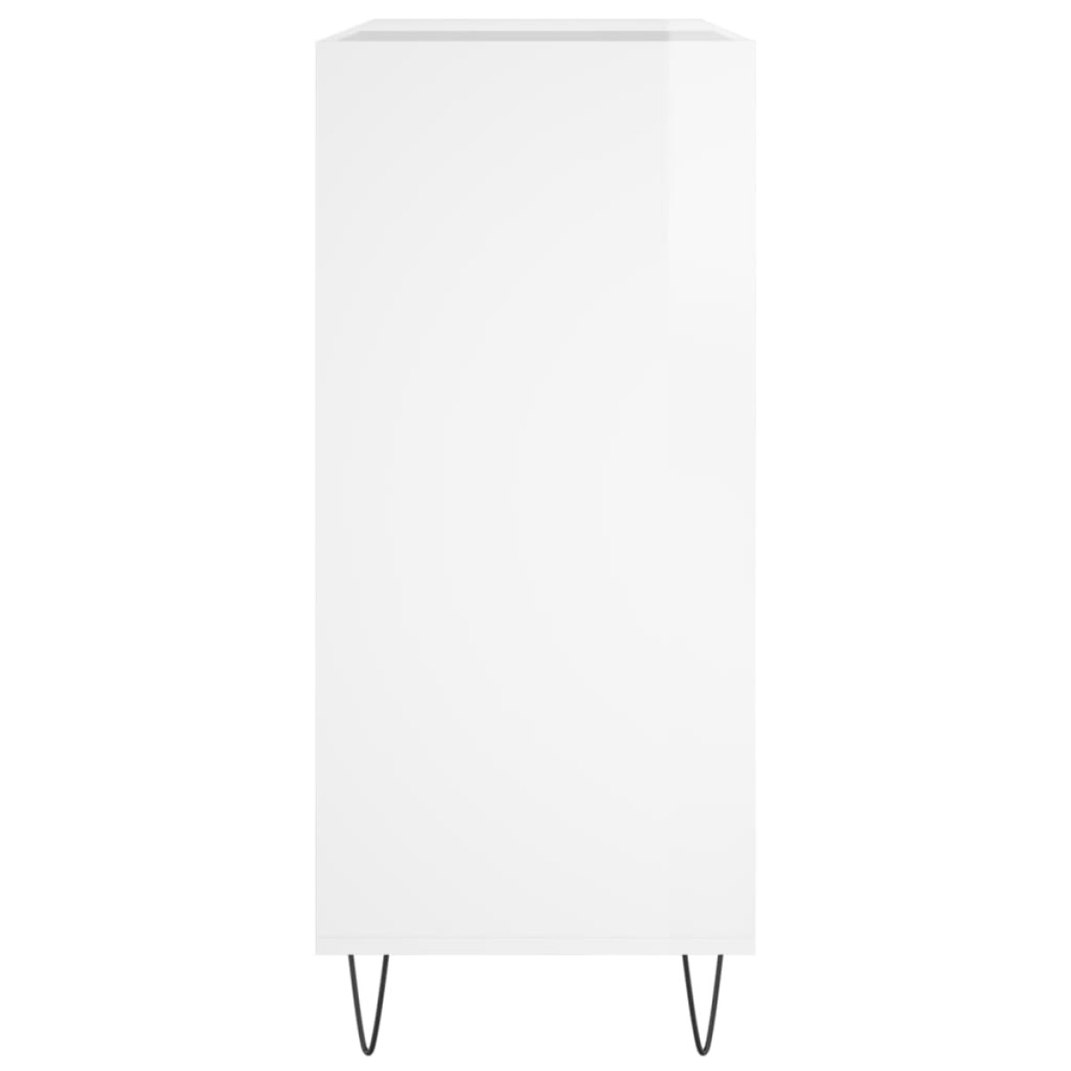 vidaXL Δισκοθήκη Γυαλιστερή Λευκή 84,5 x 38x 89 εκ. από Επεξεργ. Ξύλο