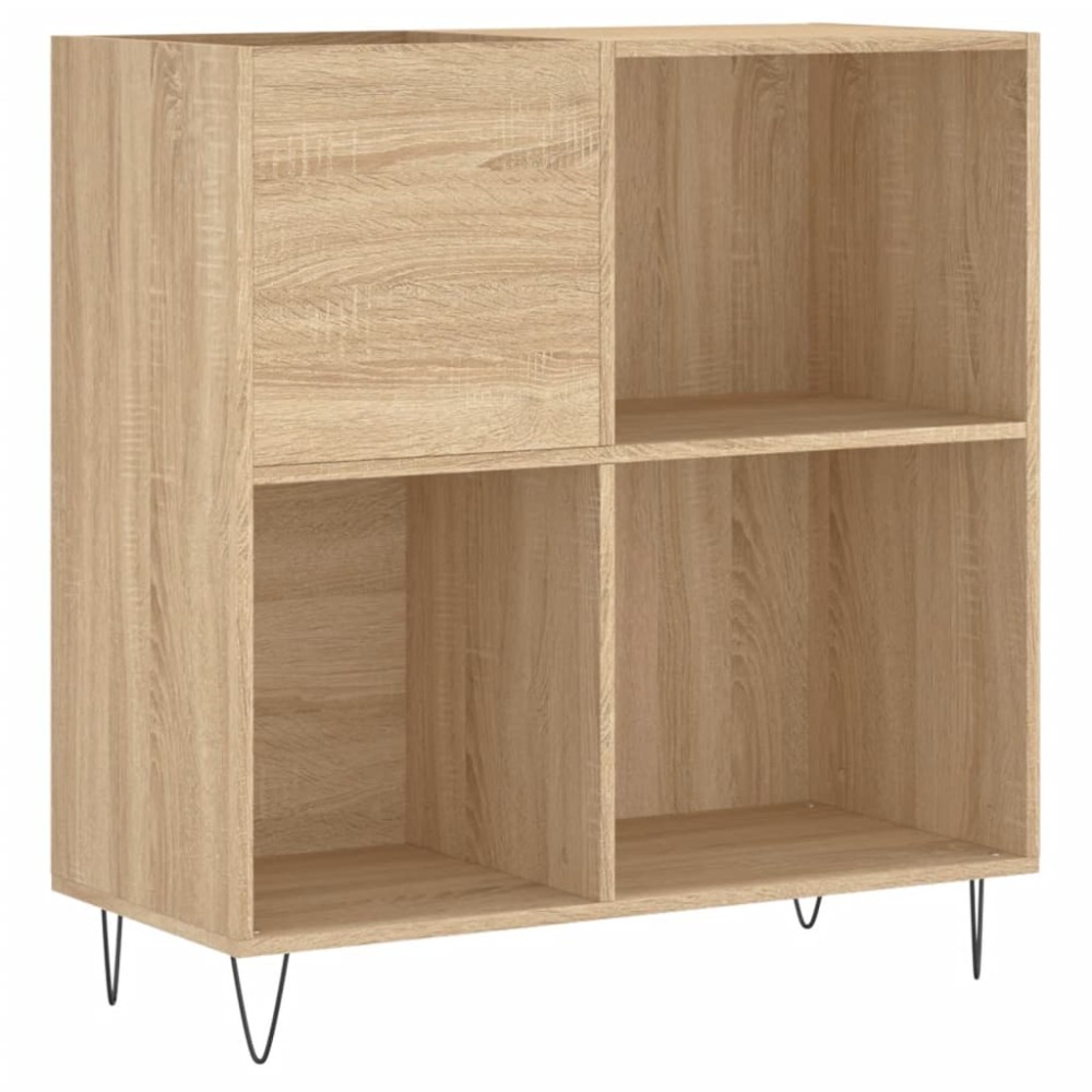 vidaXL Δισκοθήκη Sonoma Δρυς 84,5 x 38 x 89 εκ. από Επεξεργασμένο Ξύλο