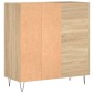 vidaXL Δισκοθήκη Sonoma Δρυς 84,5 x 38 x 89 εκ. από Επεξεργασμένο Ξύλο
