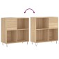vidaXL Δισκοθήκη Sonoma Δρυς 84,5 x 38 x 89 εκ. από Επεξεργασμένο Ξύλο