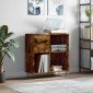 vidaXL Δισκοθήκη Καπνιστή Δρυς 84,5 x 38 x 89 εκ. από Επεξεργ. Ξύλο