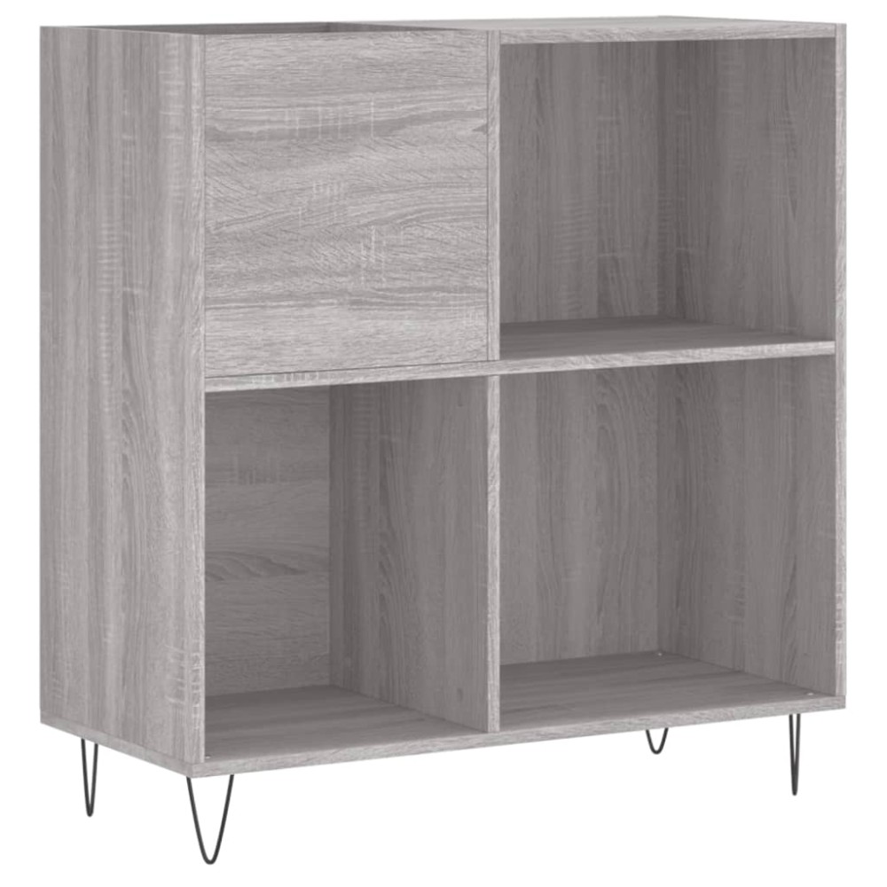 vidaXL Δισκοθήκη Γκρι Sonoma 84,5 x 38 x 89 εκ. από Επεξεργασμένο Ξύλο
