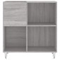 vidaXL Δισκοθήκη Γκρι Sonoma 84,5 x 38 x 89 εκ. από Επεξεργασμένο Ξύλο
