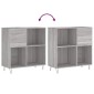 vidaXL Δισκοθήκη Γκρι Sonoma 84,5 x 38 x 89 εκ. από Επεξεργασμένο Ξύλο