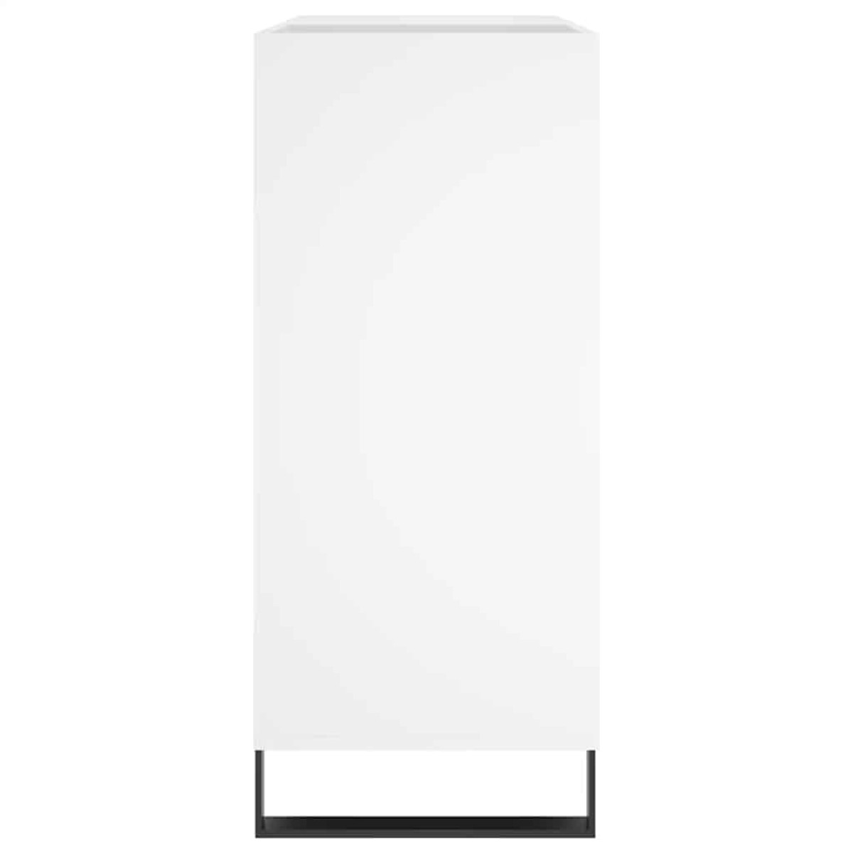 vidaXL Έπιπλο Δίσκων Λευκό 84,5 x 38 x 89 εκ. από Επεξεργασμένο Ξύλο