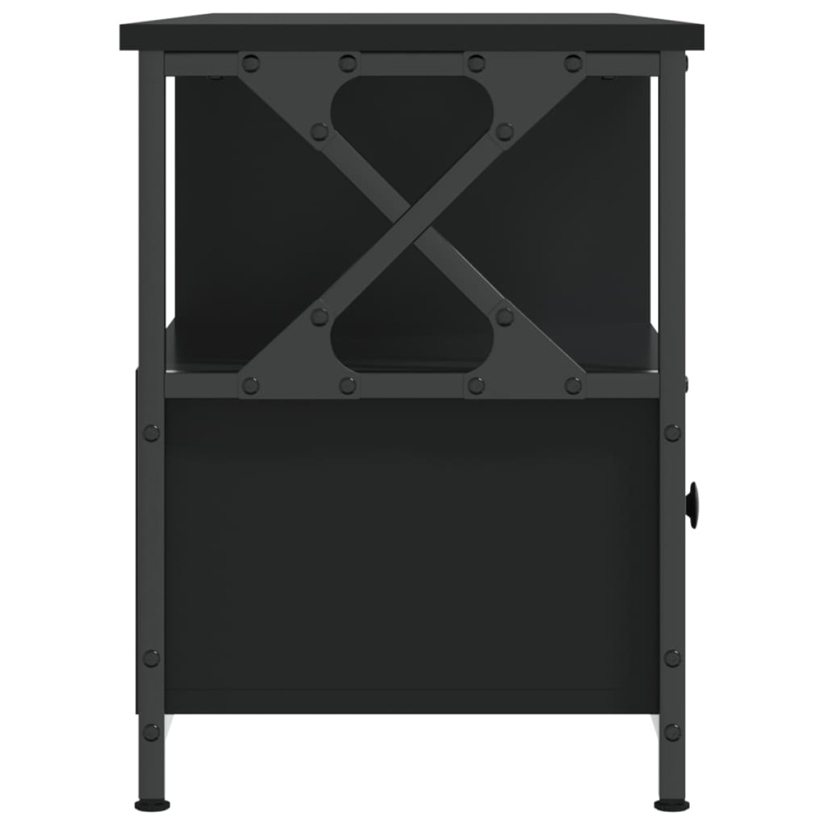 vidaXL Έπιπλο Τηλεόρασης Μαύρο 102x33x45 εκ. Επεξεργασμένο Ξύλο/Σίδερο