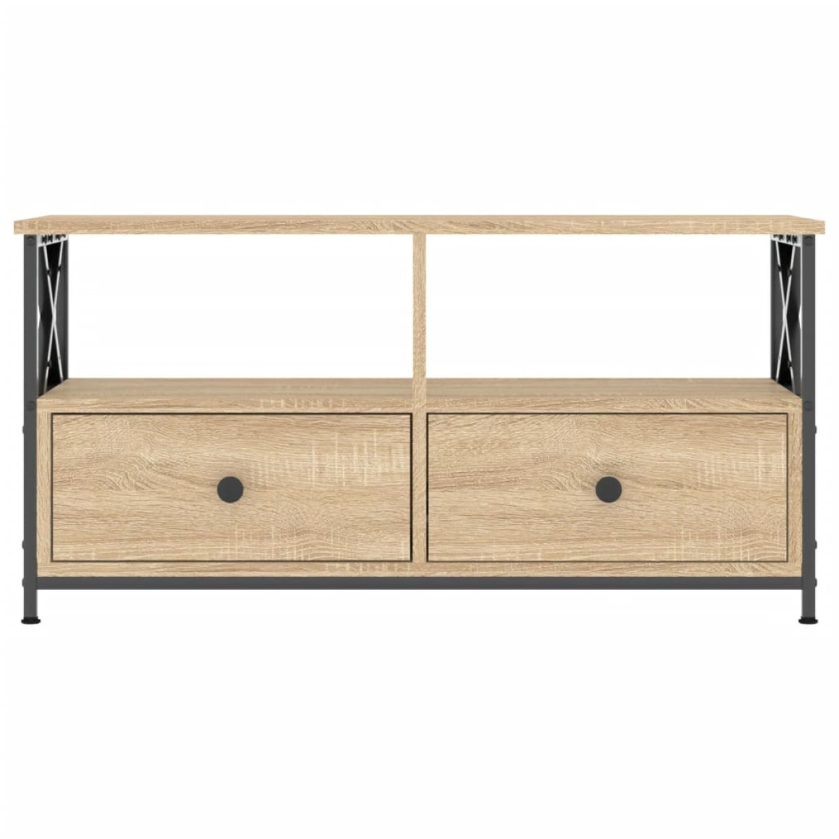 vidaXL Έπιπλο Τηλεόρασης Sonoma Δρυς 90x33x45 εκ. Επεξ. Ξύλο/Σίδερο