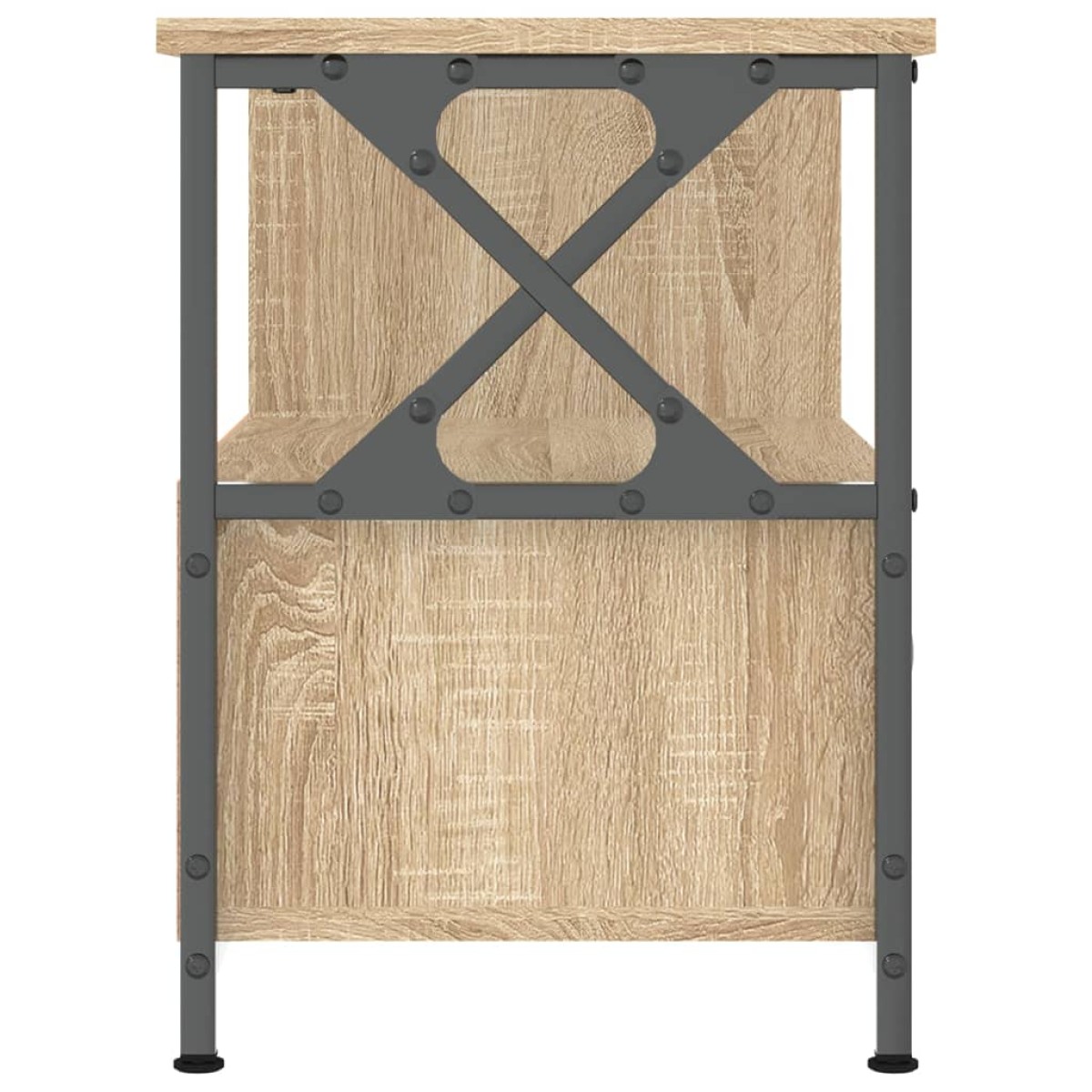 vidaXL Έπιπλο Τηλεόρασης Sonoma Δρυς 90x33x45 εκ. Επεξ. Ξύλο/Σίδερο