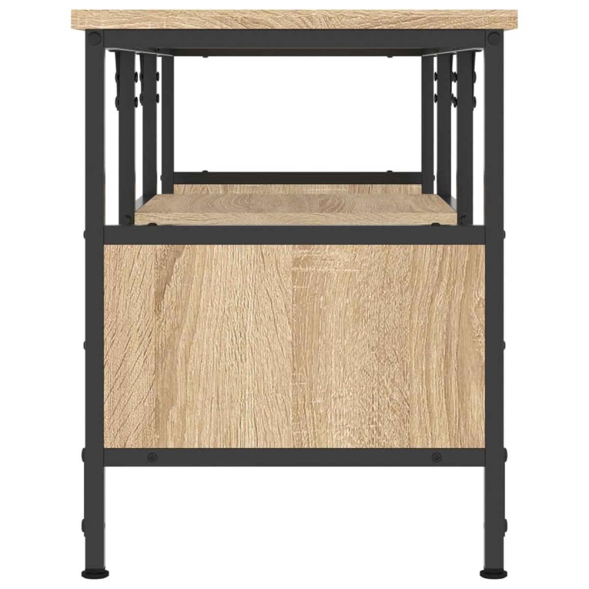 vidaXL Έπιπλο Τηλεόρασης Sonoma Δρυς 100x35x45 εκ. Επεξ. Ξύλο/Σίδερο