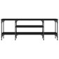 vidaXL Έπιπλο Τηλεόρασης Μαύρο 121 x 35 x 45 εκ. Επεξεργ. Ξύλο/Σίδερο
