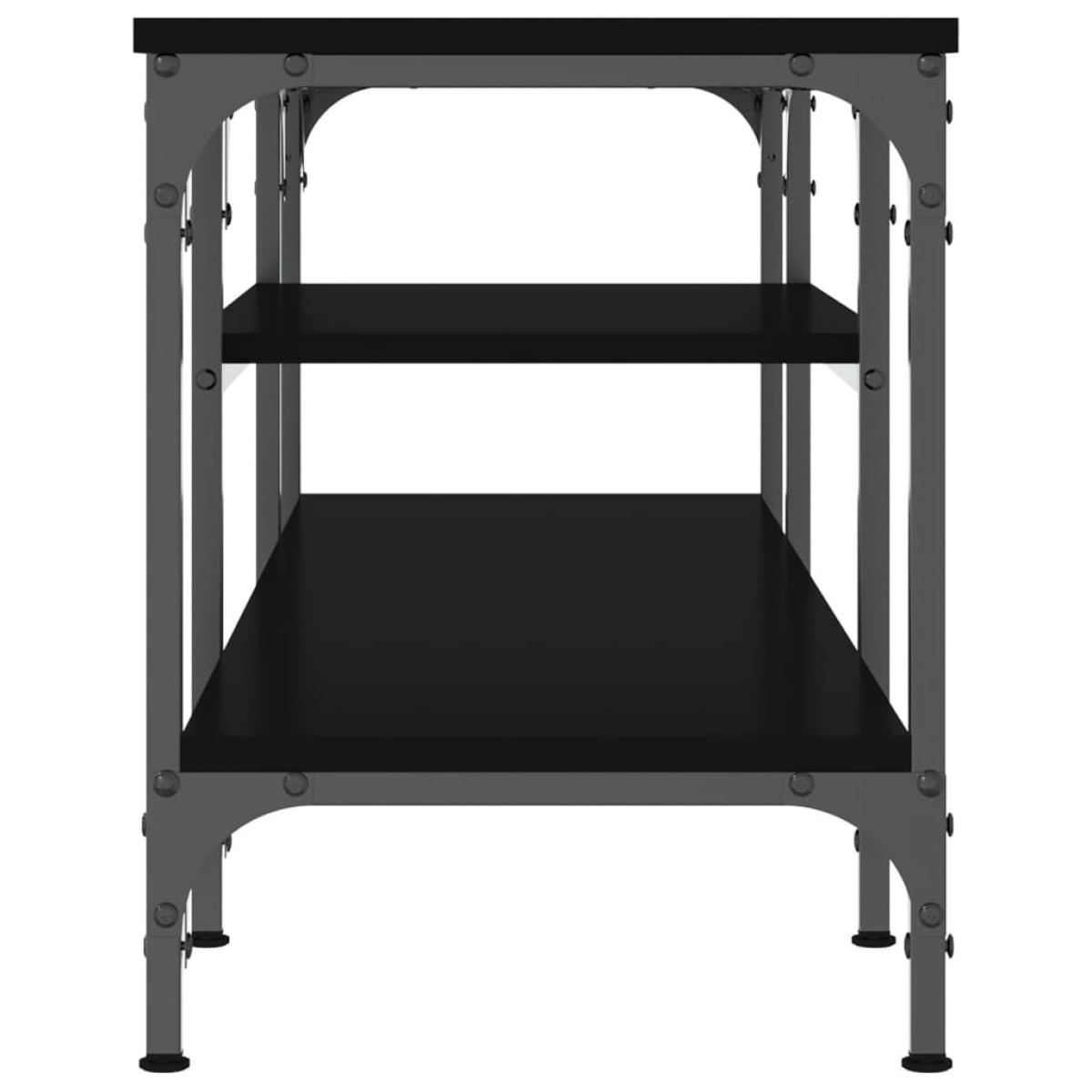 vidaXL Έπιπλο Τηλεόρασης Μαύρο 121 x 35 x 45 εκ. Επεξεργ. Ξύλο/Σίδερο