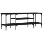 vidaXL Έπιπλο Τηλεόρασης Μαύρο 121 x 35 x 45 εκ. Επεξεργ. Ξύλο/Σίδερο