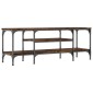vidaXL Έπιπλο Τηλεόρασης Καπνιστή Δρυς 121x35x45 εκ. Επεξ. Ξύλο/Σίδερο