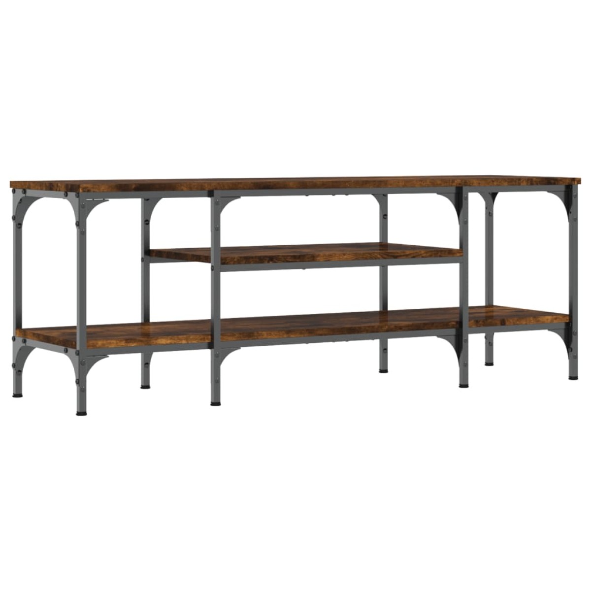 vidaXL Έπιπλο Τηλεόρασης Καπνιστή Δρυς 121x35x45 εκ. Επεξ. Ξύλο/Σίδερο