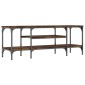 vidaXL Έπιπλο Τηλεόρασης Καπνιστή Δρυς 121x35x45 εκ. Επεξ. Ξύλο/Σίδερο