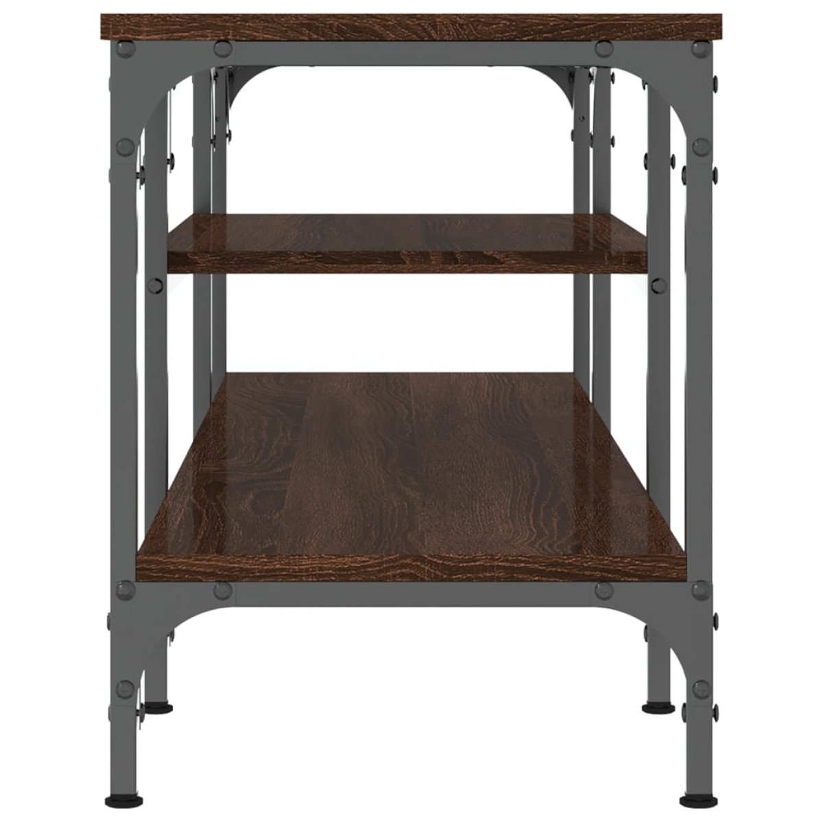 vidaXL Έπιπλο Τηλεόρασης Καφέ Δρυς 121x35x45 εκ. Επεξ. Ξύλο/Σίδερο