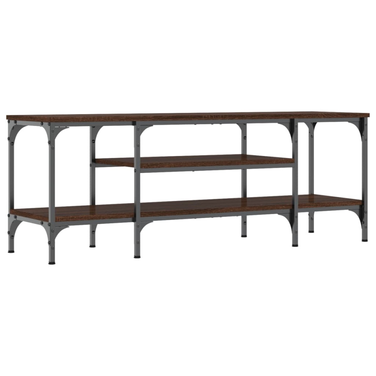 vidaXL Έπιπλο Τηλεόρασης Καφέ Δρυς 121x35x45 εκ. Επεξ. Ξύλο/Σίδερο