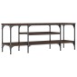 vidaXL Έπιπλο Τηλεόρασης Καφέ Δρυς 121x35x45 εκ. Επεξ. Ξύλο/Σίδερο
