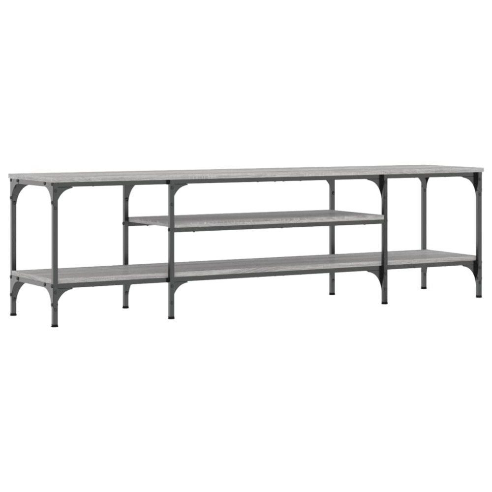 vidaXL Έπιπλο Τηλεόρασης Sonoma Γκρι 161x35x45 εκ. Επεξ. Ξύλο/Σίδερο