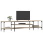 vidaXL Έπιπλο Τηλεόρασης Sonoma Δρυς 201x35x45 εκ. Επεξ. Ξύλο/Σίδερο