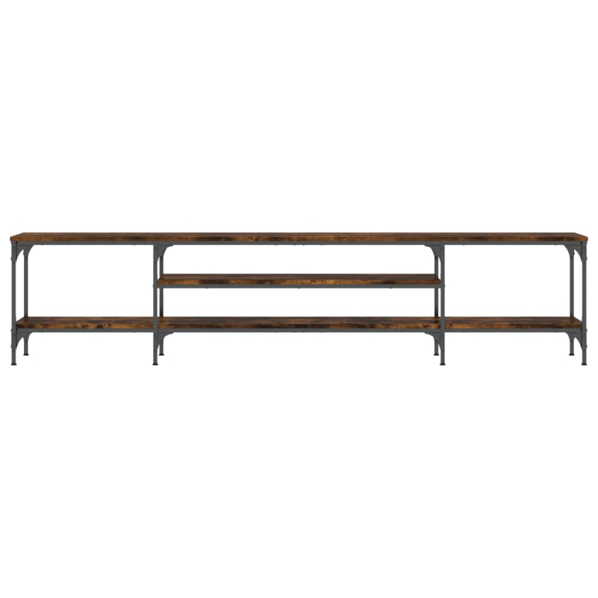 vidaXL Έπιπλο Τηλεόρασης Καπνιστή Δρυς 201x35x45 εκ. Επεξ. Ξύλο/Σίδερο