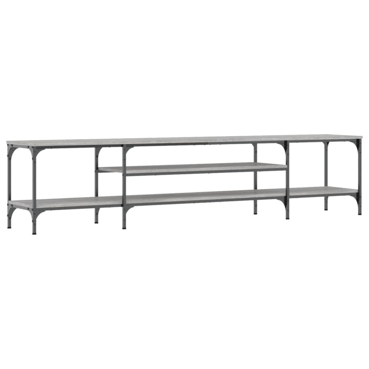 vidaXL Έπιπλο Τηλεόρασης Sonoma Γκρι 201x35x45 εκ. Επεξ. Ξύλο/Σίδερο