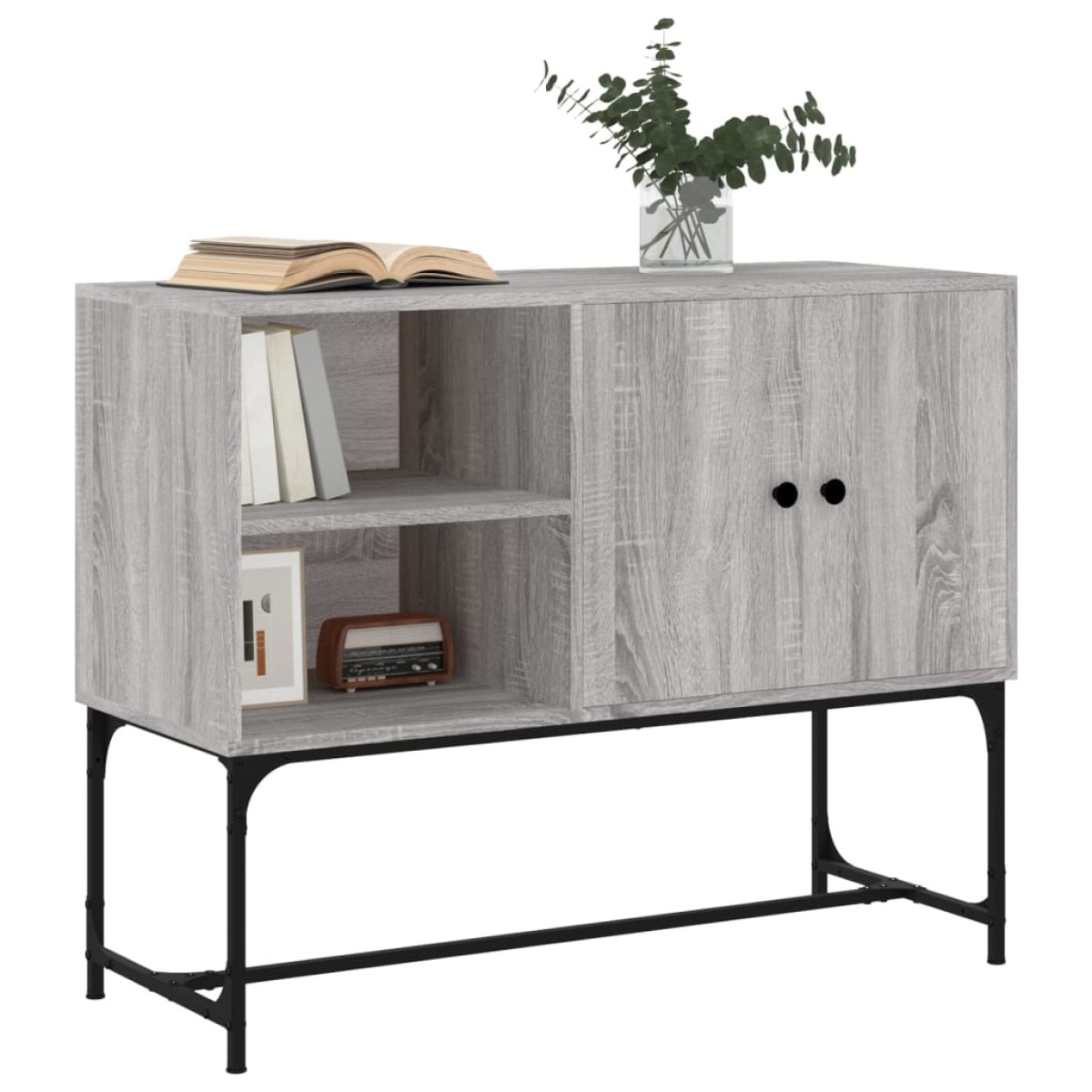 vidaXL Ντουλάπι Γκρι Sonoma 100x40x79,5 εκ. από Επεξεργασμένο Ξύλο
