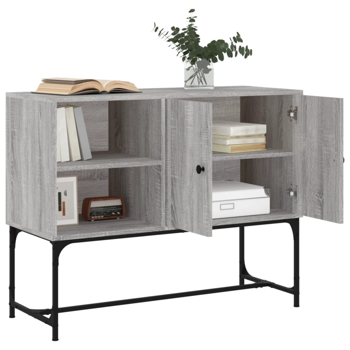 vidaXL Ντουλάπι Γκρι Sonoma 100x40x79,5 εκ. από Επεξεργασμένο Ξύλο