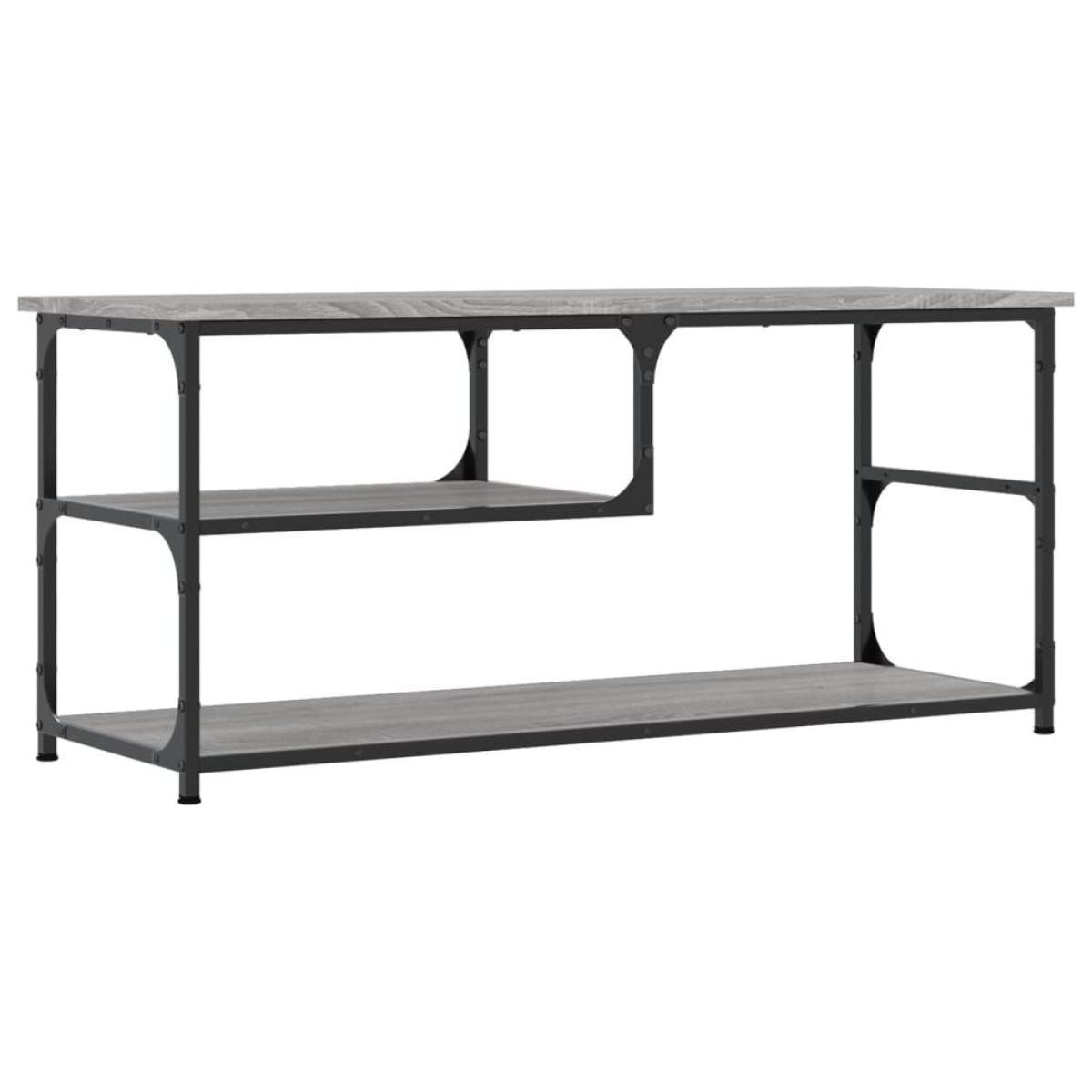 vidaXL Έπιπλο Τηλεόρασης Γκρι Sonoma 103x38x46,5 εκ. Επεξ. Ξύλο/Ατσάλι