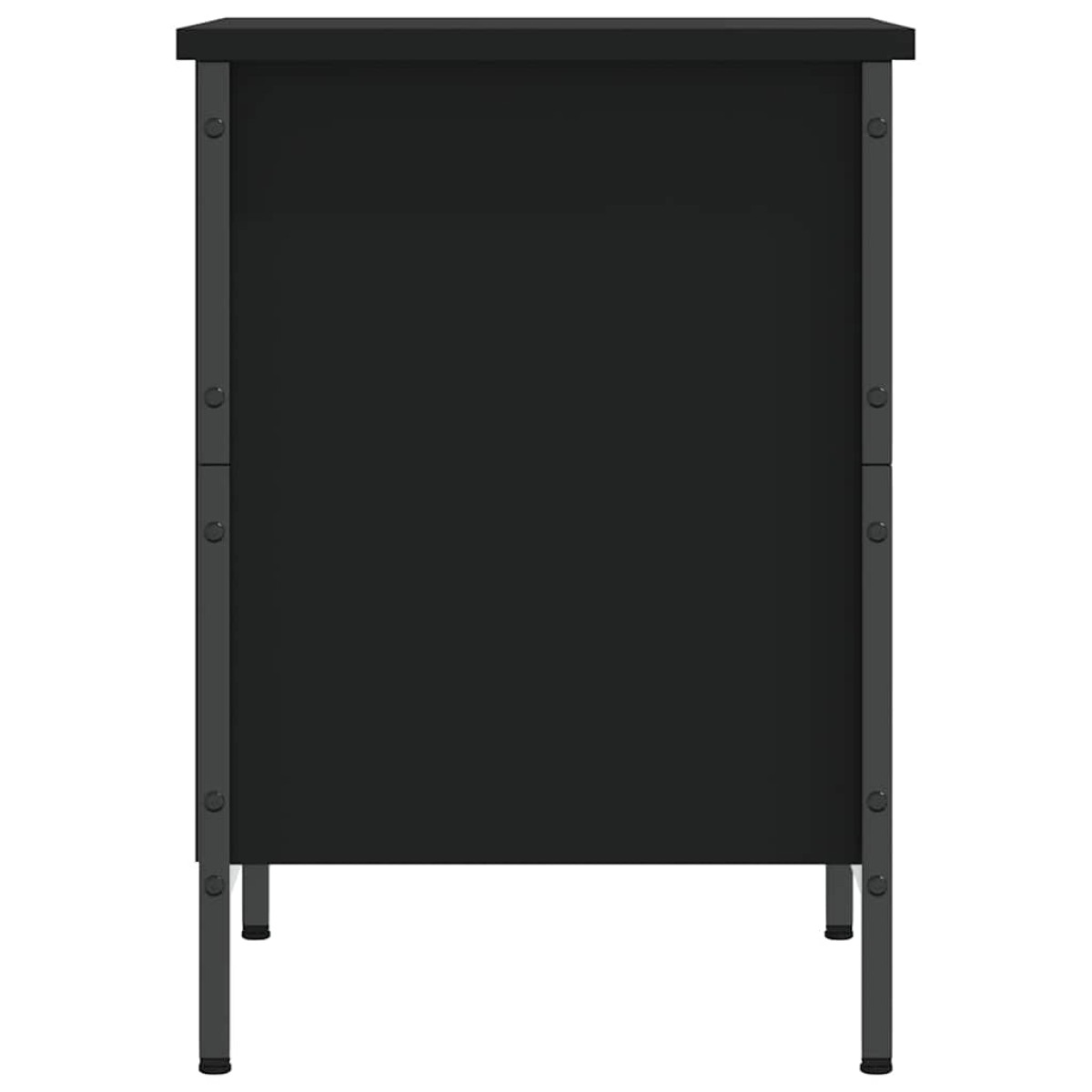 vidaXL Παπουτσοθήκη Μαύρη 38 x 35 x 50 εκ. από Επεξεργασμένο Ξύλο