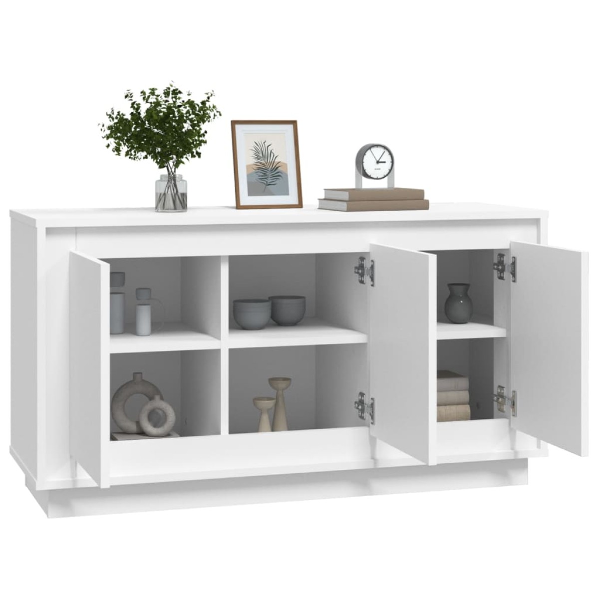 vidaXL Ντουλάπι Λευκό 102 x 35 x 55 εκ. από Επεξεργασμένο Ξύλο