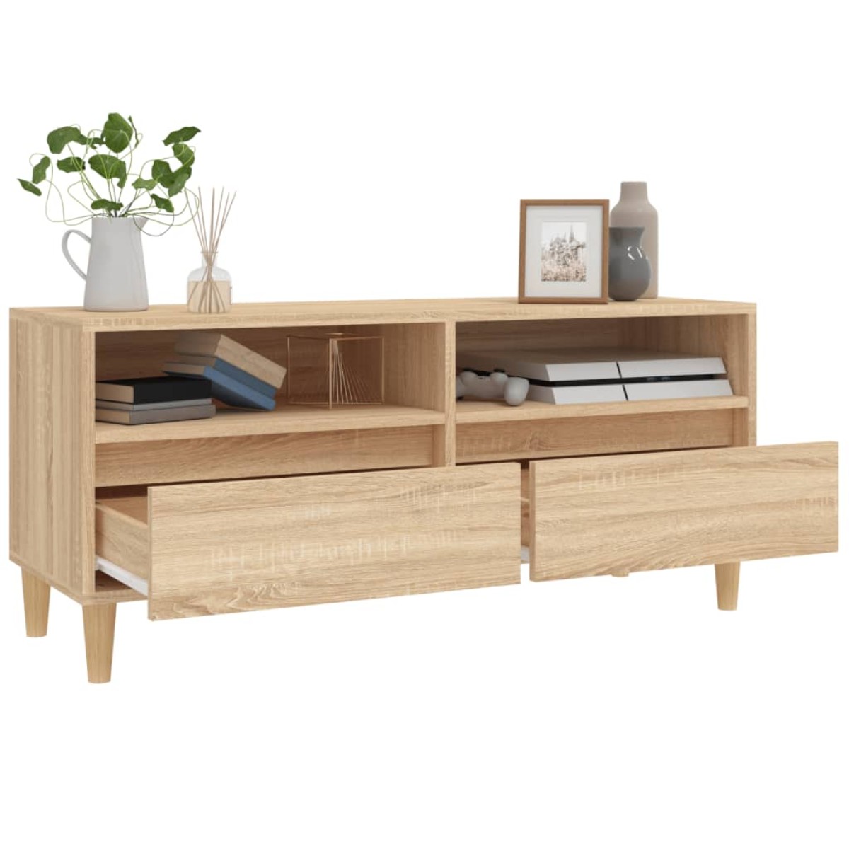 vidaXL Έπιπλο Τηλεόρασης Sonoma Δρυς 100 x 34,5 x 44,5 εκ. Επεξ. Ξύλο