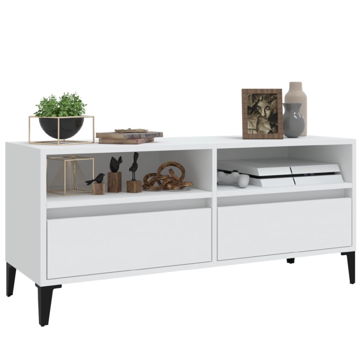 vidaXL Έπιπλο Τηλεόρασης Λευκό 100x34,5x44,5 εκ. Επεξεργασμένο Ξύλο