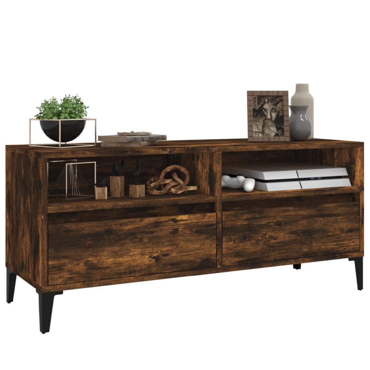 vidaXL Έπιπλο Τηλεόρασης Καπνιστή Δρυς 100x34,5x44,5 εκ. Επεξ. Ξύλο