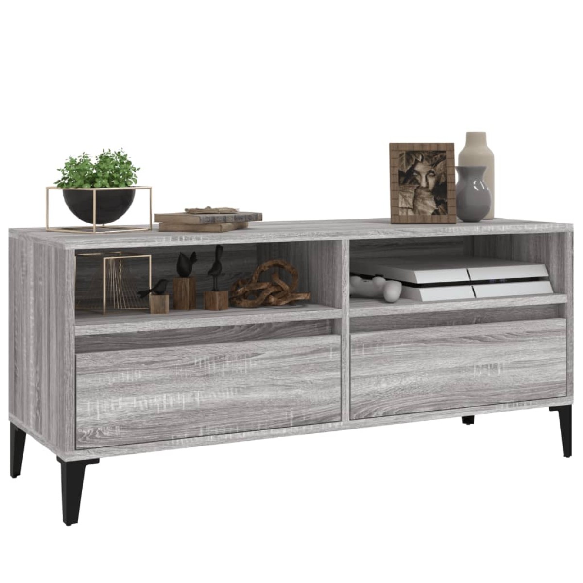 vidaXL Έπιπλο Τηλεόρασης Γκρι Sonoma 100x34,5x44,5εκ. Επεξεργ. Ξύλο