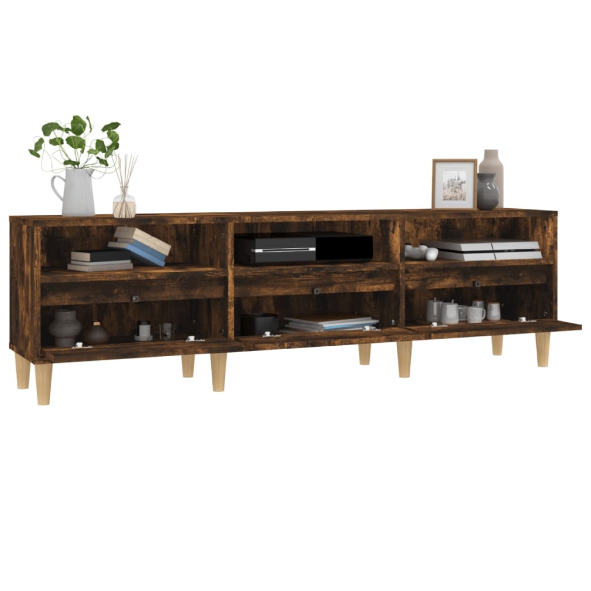 vidaXL Έπιπλο Τηλεόρασης Καπνιστή Δρυς 150x30x44,5 εκ. Επεξ. Ξύλο