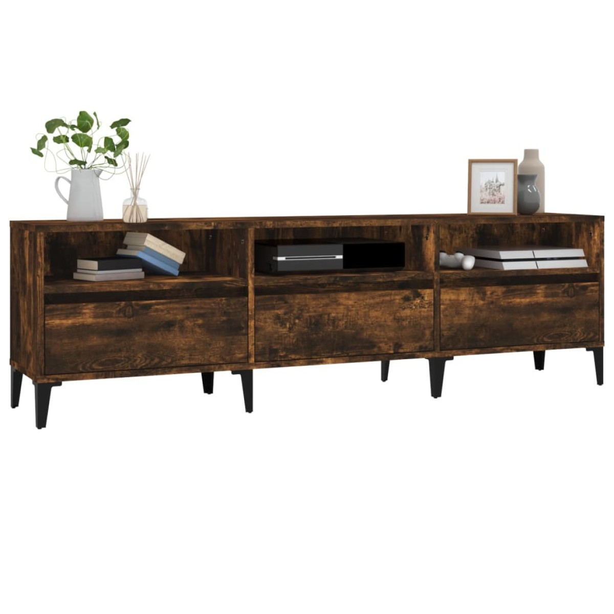 vidaXL Έπιπλο Τηλεόρασης Καπνιστή Δρυς 150x30x44,5 εκ. Επεξ. Ξύλο