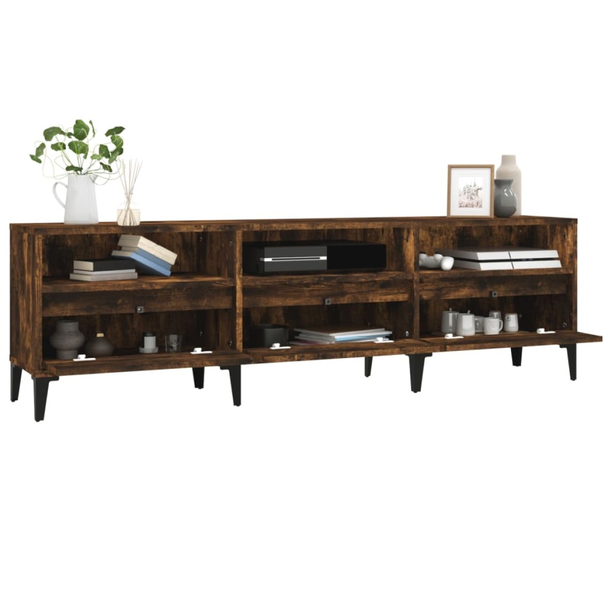 vidaXL Έπιπλο Τηλεόρασης Καπνιστή Δρυς 150x30x44,5 εκ. Επεξ. Ξύλο