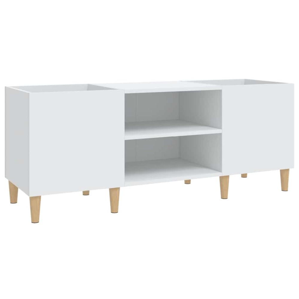 vidaXL Ντουλάπι Δίσκων Λευκό 121x38x48 εκ. από Τεχνητό Ξύλο